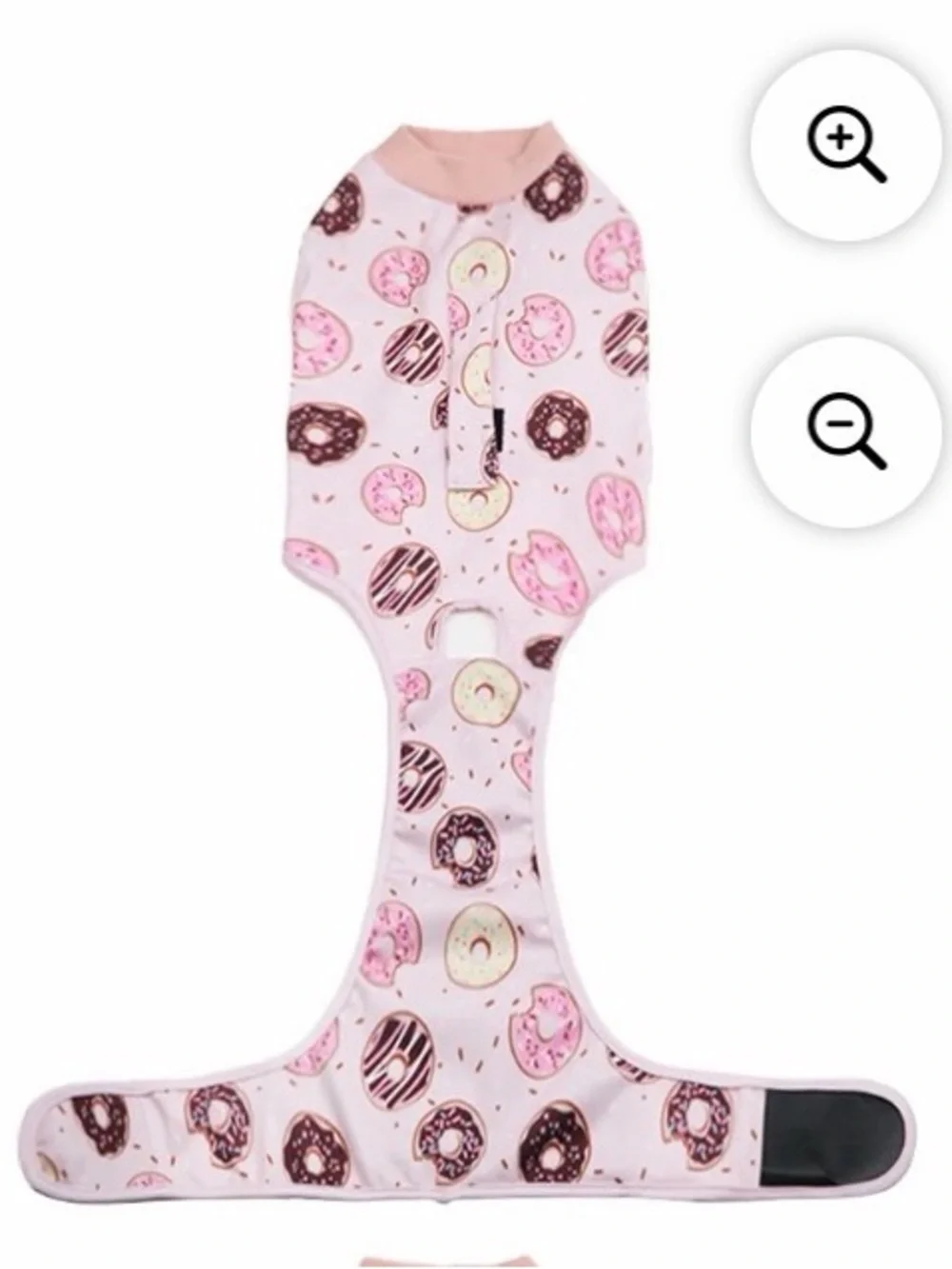 Pink Donut Print Dog recovery pajamas
